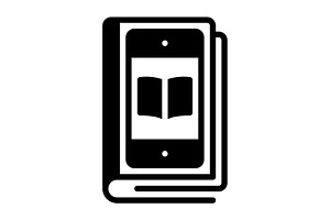 Ebook book recording solid icon, a Solid Icon by Creative priyanka