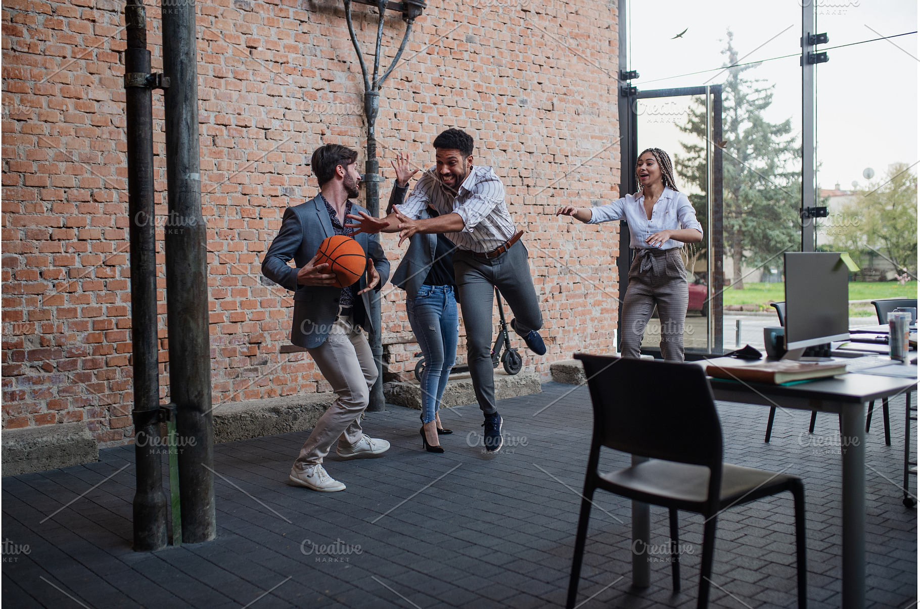 Group of cheerful young, a Person Photo by HalfPoint