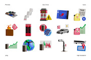 Gas Crisis 3D Icon Set, an Object 3D Model by Eklip Studio (Thumbnail 3 of 3)