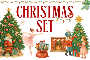 Christmas Watercolor Clip