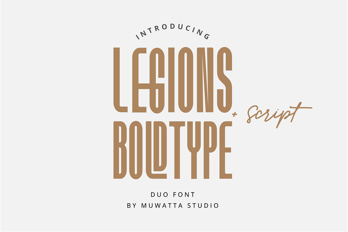 Legions Boldtype, a Sans Serif Font by Muwatta Studio (Photo 1 of 10)