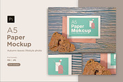 A5 Paper Mockups With Grunge stones, a Print Template by shahsoft (Thumbnail 1 of 3)