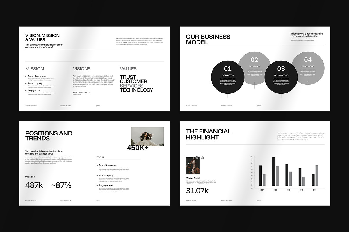 Annual Report Presentation Template, a Presentation Template by Oriofix (Photo 7 of 10)