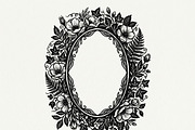 50 Elegant Floral Oval Mirror Frame, a Decorative Illustration by Amazin_art (Thumbnail 14 of 29)