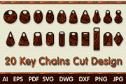 SVG Keychains Cutting Templates, a Design Template by Kseniya-Omega (Thumbnail 1 of 3)