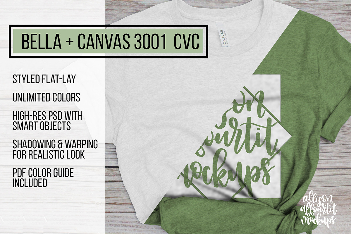 Color Changeable Bella Canvas Mockup, a Shirt Mockup by Allison Affourtit Mocks (Photo 1 of 5)