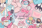 My Weekend Clipart | Self Care, an Object Illustration by GlamArtZhanna (Thumbnail 1 of 3)
