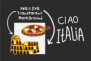 Italy Travel Vector Clipart Set, a Decorative Illustration by Luamor (Thumbnail 5 of 5)
