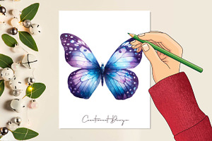 Watercolor Butterflies Sublimation