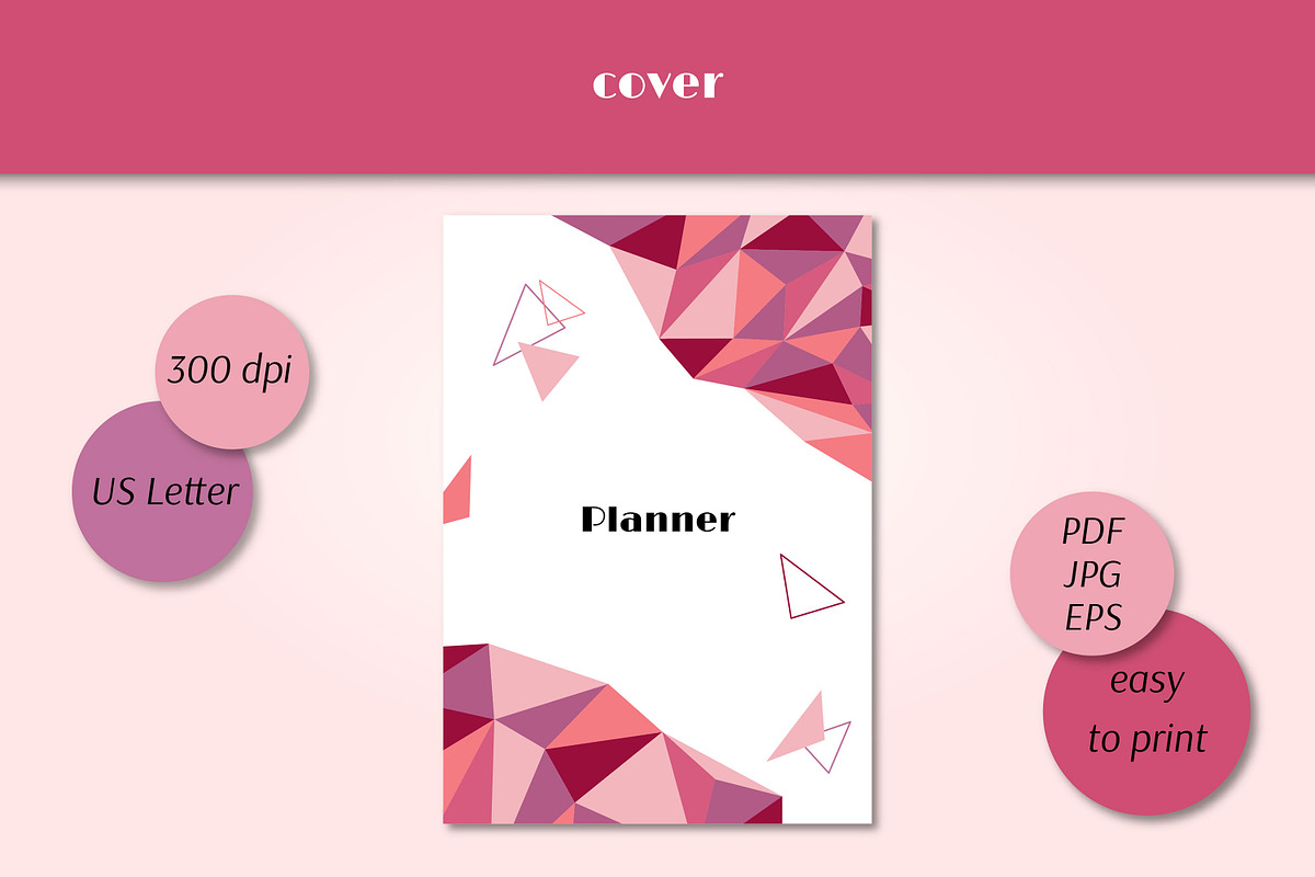 Planner Printable Template A5 Vector, a Stationery Template by AnnaViolet_store (Photo 3 of 7)