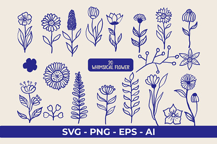 Whimsical Flowers Clipart