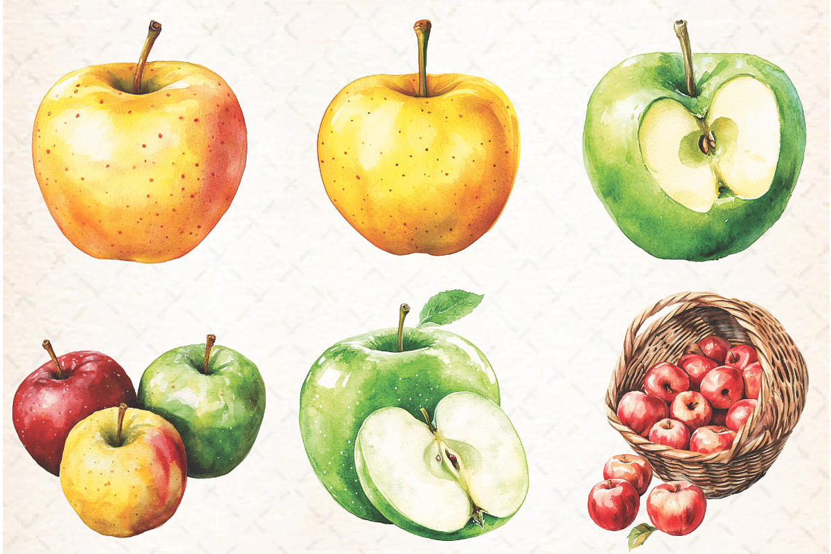 Watercolor Apples Clipart, an Illustration by Libby Wishes (Photo 5 of 5)