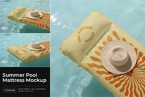 Summer Pool Mattress Mockup, a Product Mockup by Pitchlook.Studio