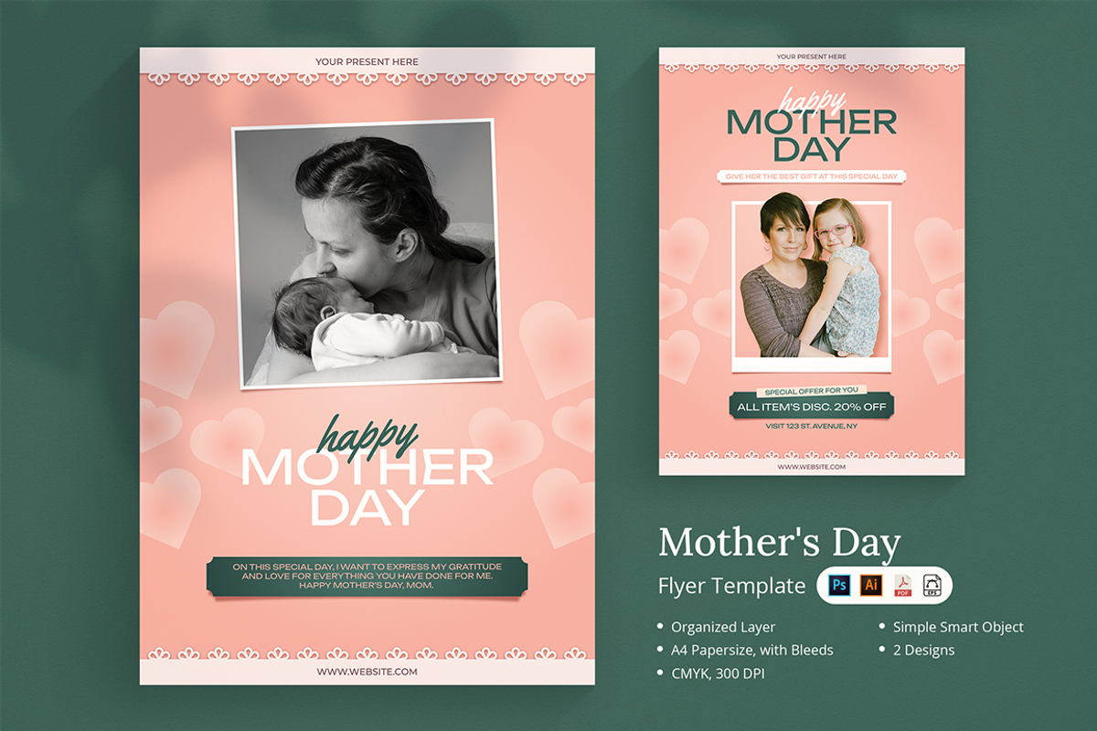 Monetha - Mother's Day Flyer, a Flyer Template by Lettha-Studio (Photo 1 of 4)