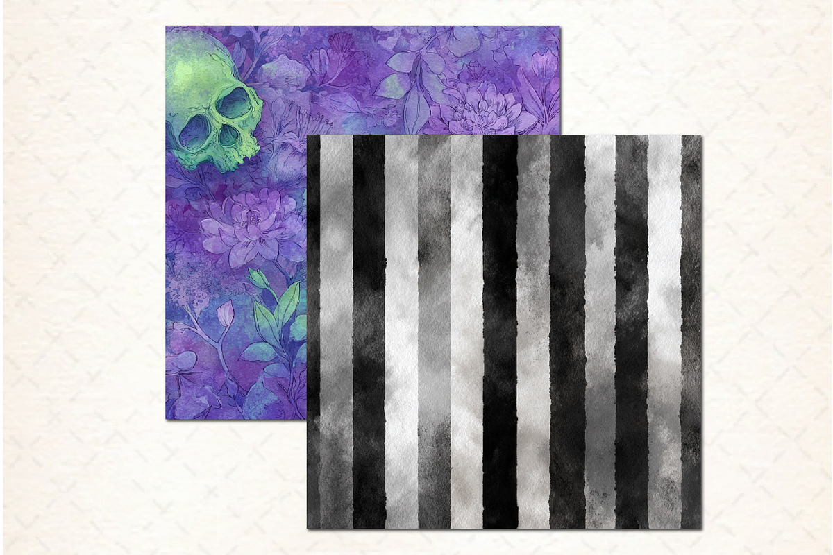 Spooky Halloween Seamless Patterns, a Pattern Graphic by Libby Wishes