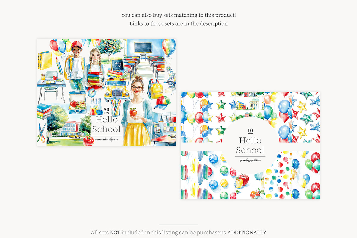 Back to School Paper Pattern Bundle, a Pattern Graphic by GlamArtZhanna (Photo 2 of 4)