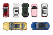 50 Cars Top View Architecture Bundle, a Transportation Illustration by Nurlan's shop (Thumbnail 14 of 15)
