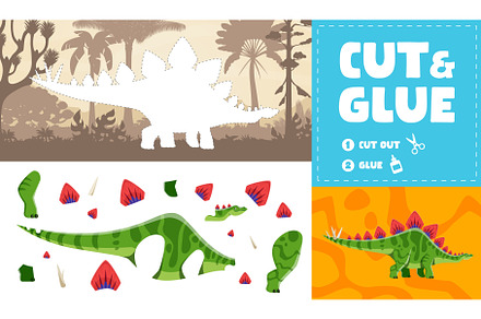Cut and glue kids game