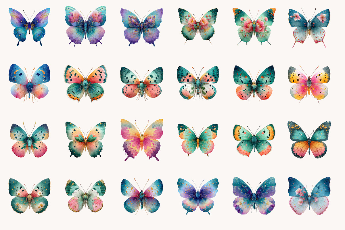 Pastel Butterfly PNG Sublimation, an Illustration by Designworld (Photo 5 of 10)