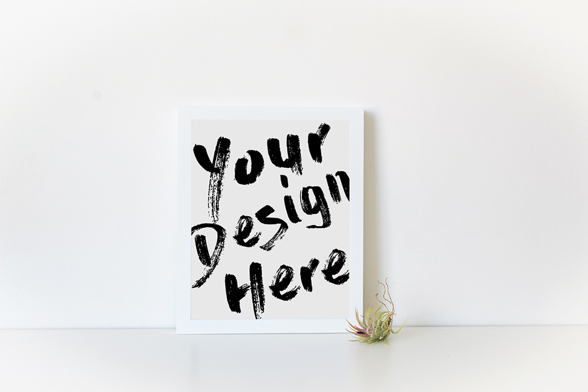White Frame Mockup 8x10, a Print Template by Pretty Techie