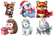 Cute Winter Animals Clipart, an Illustration by Pixels.Craft (Thumbnail 2 of 7)