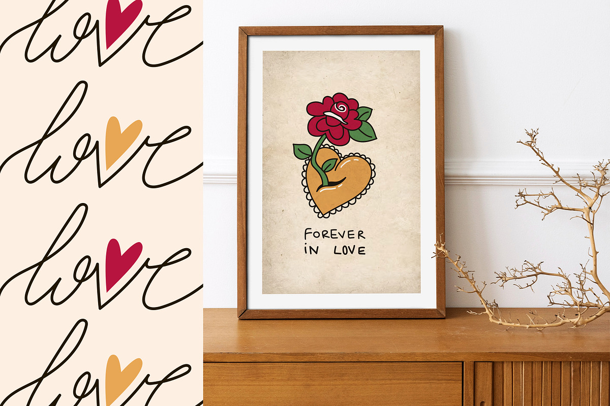 True Love flash tattoo clipart, a Decorative Illustration by Chaka_32 (Photo 5 of 7)