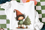 Whimsical Cute Christmas Elf Clipart, a Seasonal Illustration by designcity5 (Thumbnail 5 of 5)
