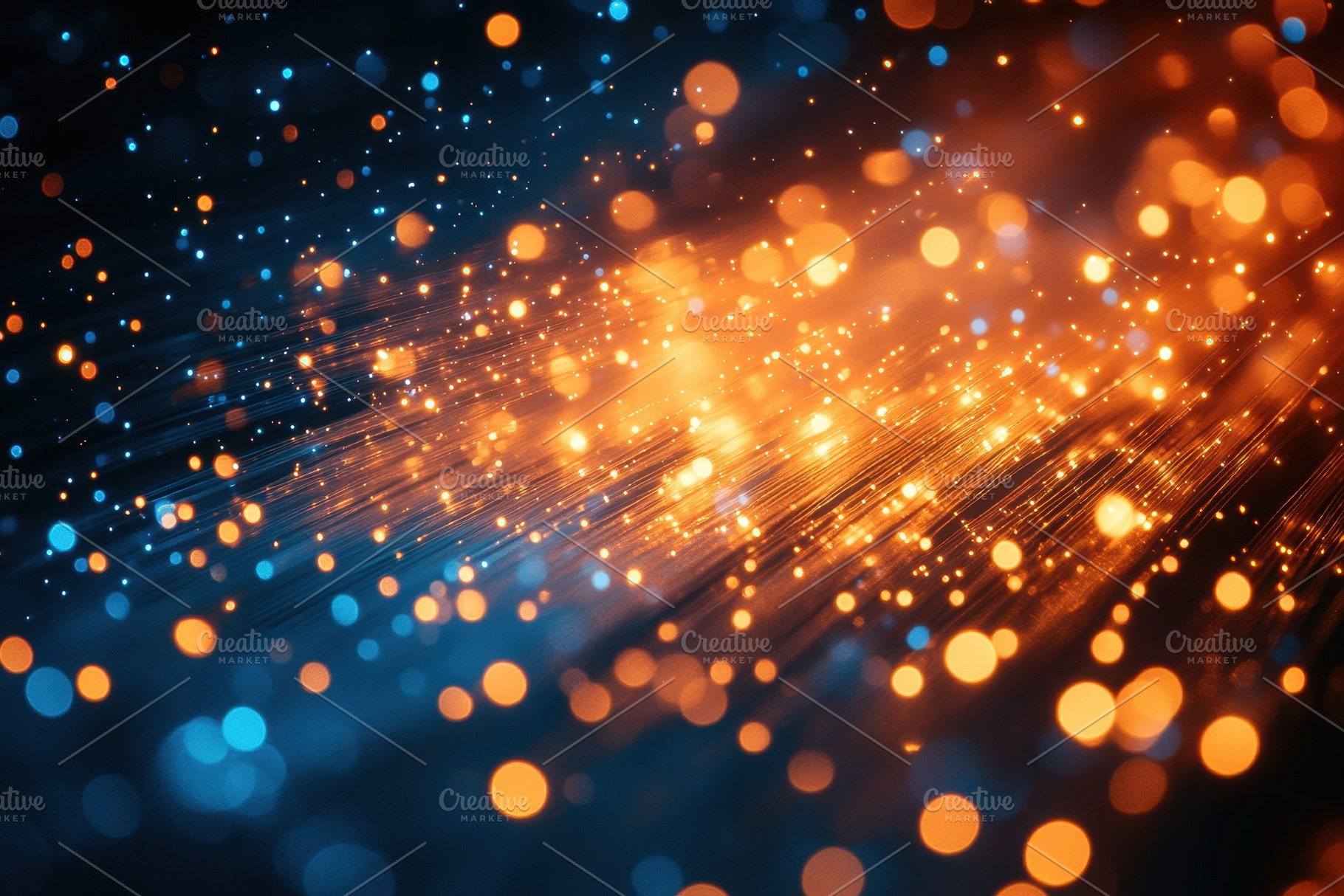 Vibrant light particles create a dyn, a Photo by Tanuart