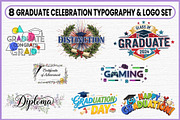 8 Graduate Celebration Logo SVG Bun, an Education Illustration by Artivon (Thumbnail 1 of 9)