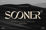 Sooner - Minimalist Luxury Logo Font, a Sans Serif Font by Sensatype (Thumbnail 1 of 13)