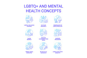 LGBTQ and mental health blue gradien, an Icon by IMG Visuals