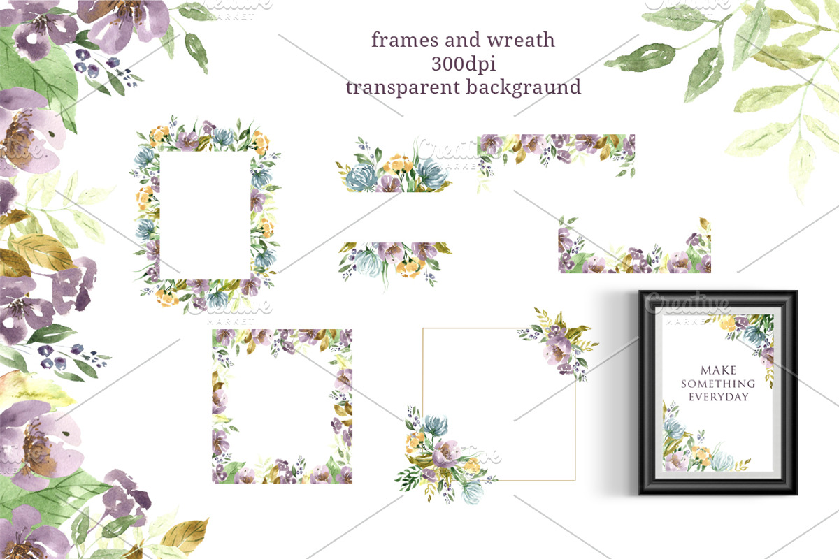 Watercolor Floral Collection, an Illustration by OlgaSerbun (Photo 4 of 8)