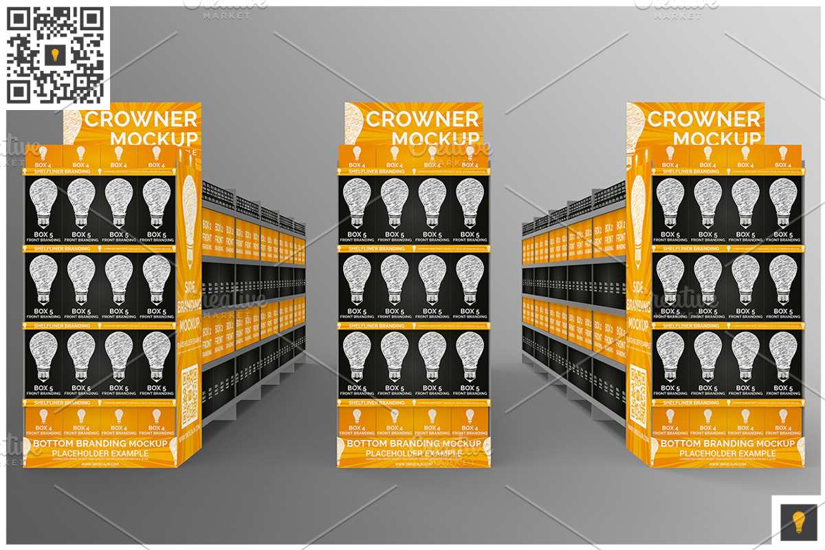 Aisle with Gondola Branding Mockup, an Advertising Mockup by Shocky Design Studio (Photo 2 of 5)