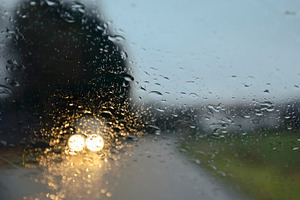 Drive under the rain