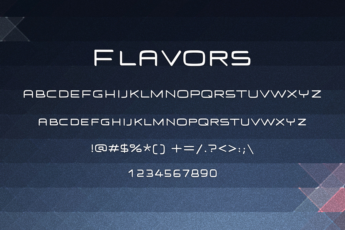 FLAVORS font preview 2