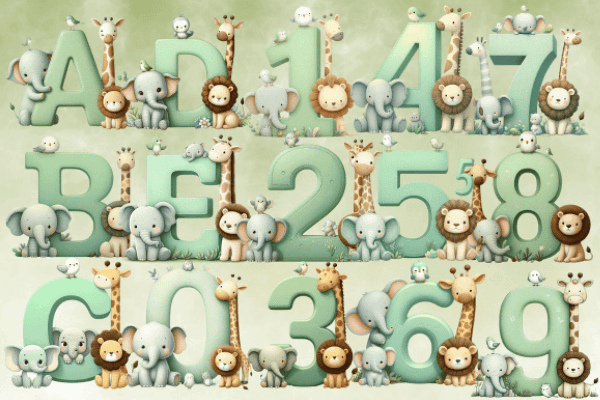 Woodland Animal Alphabet Clipart PNG, a Decorative Illustration by Dizzy Art Studio (Photo 1 of 2)