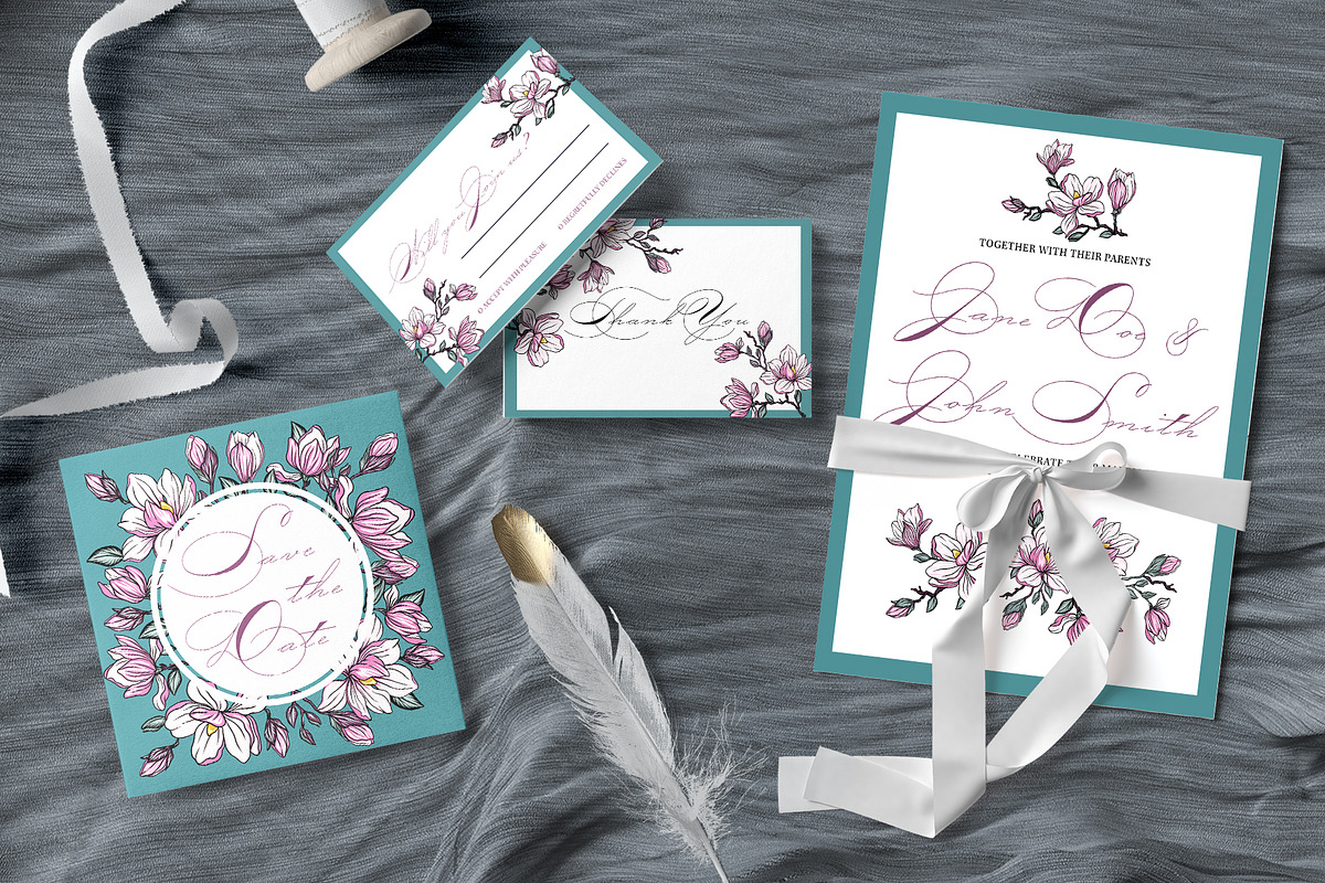 SPRING MAGNOLIA | Wedding Stationery, a Merchandise Mockup by Samson FM (Photo 5 of 8)