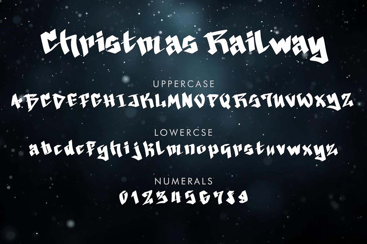 Christmas Railway, a Blackletter Font by Yoga Letter (Photo 5 of 6)