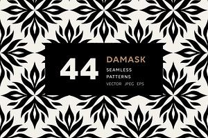 Seamless Damask Patterns.