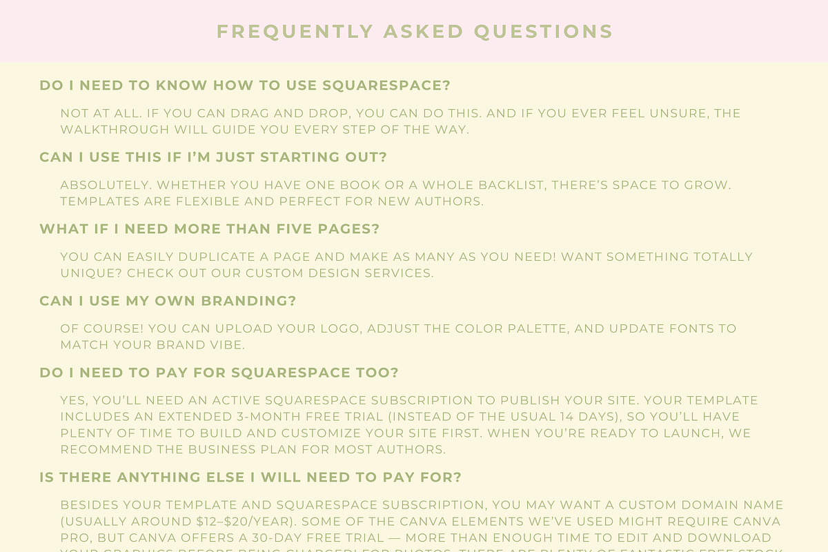 Squarespace Author Website Template, a Squarespace Template by Billie Grace Studio (Photo 8 of 8)