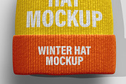 Winter Hat Mockup - 8 views, a Hat Mockup by Illusiongraphic (Thumbnail 15 of 19)
