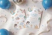 Blue Kids Invite Mockup, 5x7 Card, a Mockup by TatiMockup (Thumbnail 3 of 4)