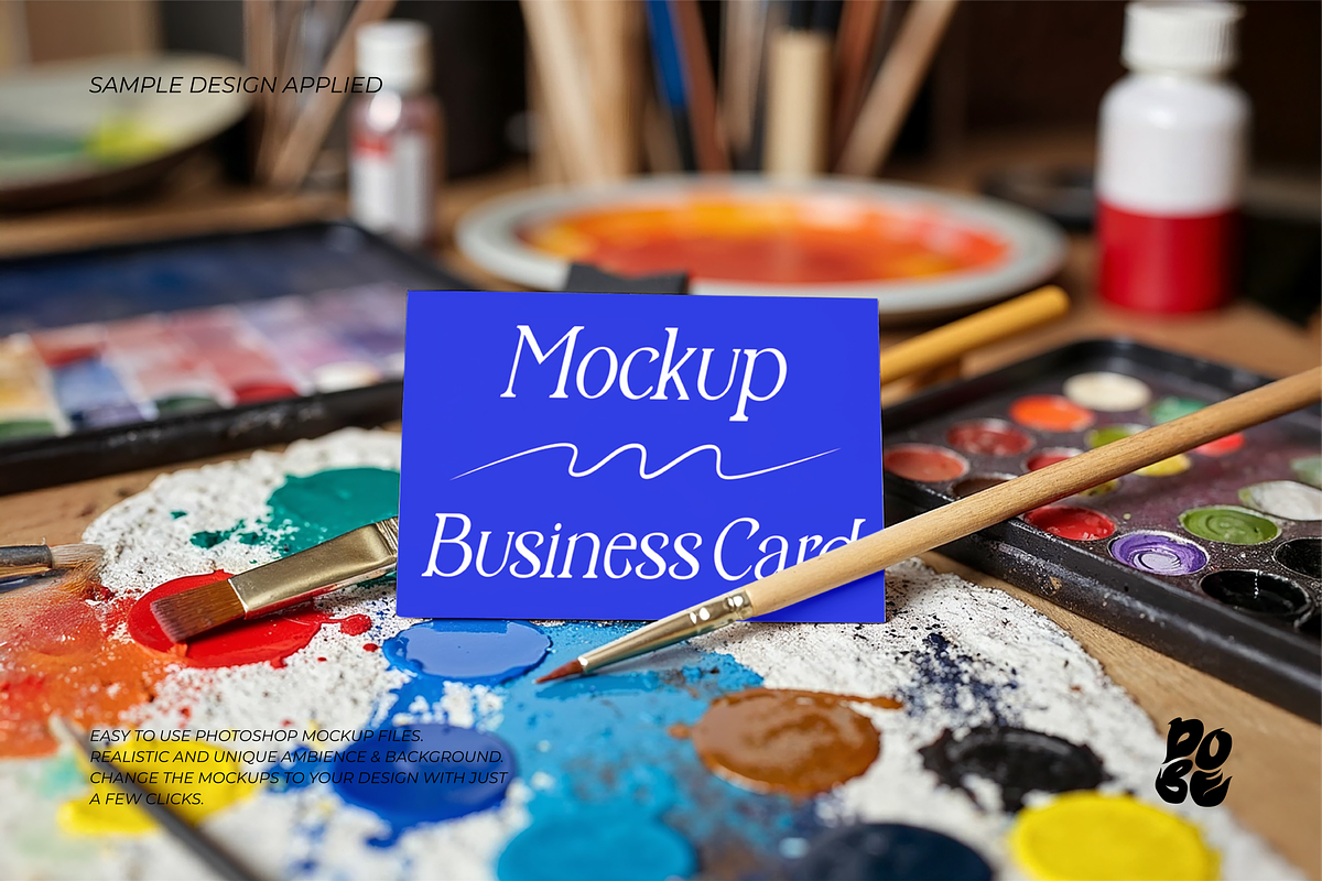 Business Card Mockup Set, a Books & Magazine Mockup by DOBE Studio (Photo 2 of 6)