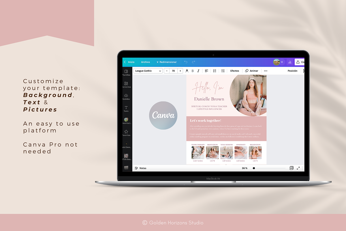 Spiritual Coach Media Kit Template, a Resume Template by Golden Horizons Studio (Photo 8 of 11)