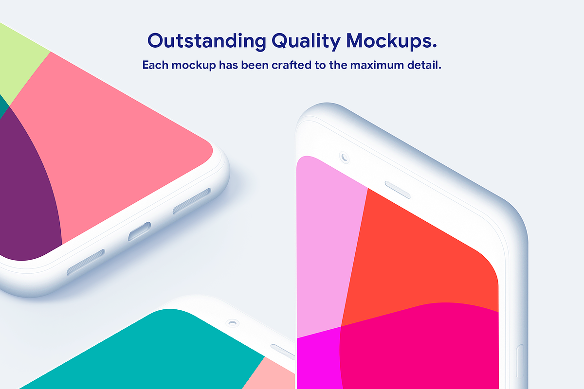 Pixel 4 & 4 XL - 20 Clay Mockups, an Android Mockup by Asylab (Photo 5 of 34)