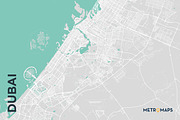 MAP SET - Pale / Turquoise - 15 Maps, a Graphic by MetroMaps (Thumbnail 5 of 16)
