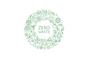 Zero waste - icons and illustrations, a Graphic by venimo (Thumbnail 4 of 8)