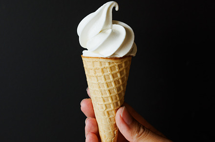 Hand with ice cream
