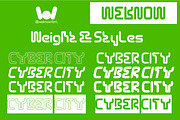 Cyber City font, a Font by weknow (Thumbnail 7 of 8)