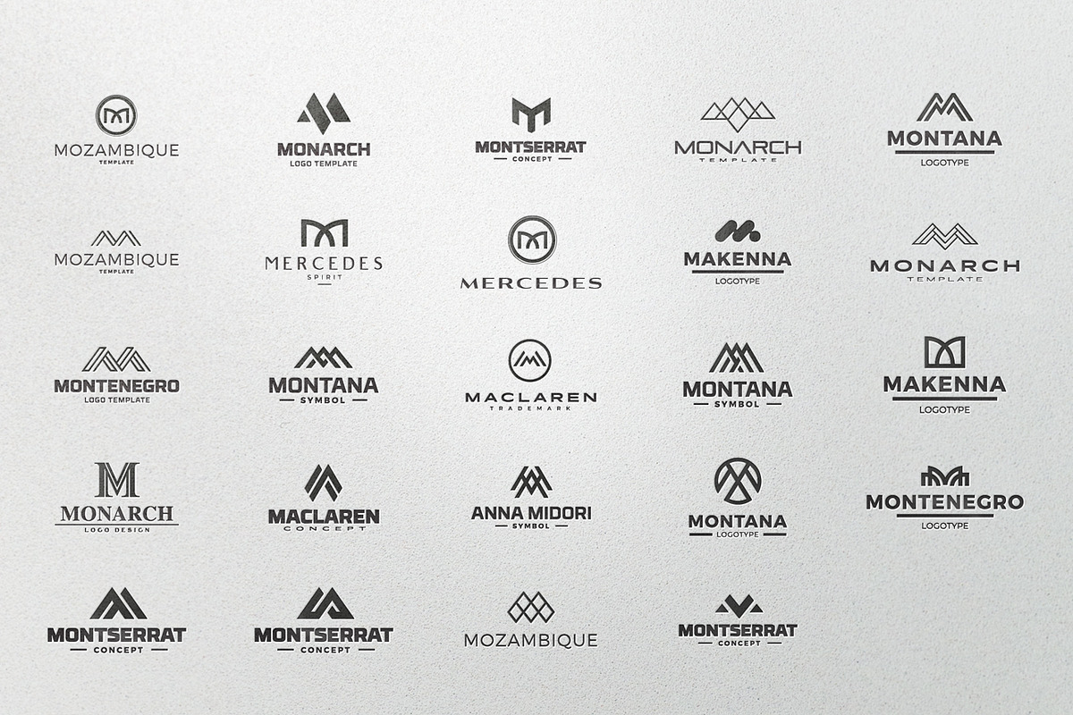 M Letter Logo Bundle Monogram Set, a Branding & Logo Template by Template Dealer (Photo 8 of 44)